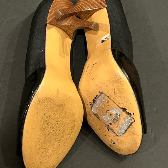 Elie Tahari Lyra Patent Leather Peep Toe heels leather sole size 8 - Picture 4 of 9